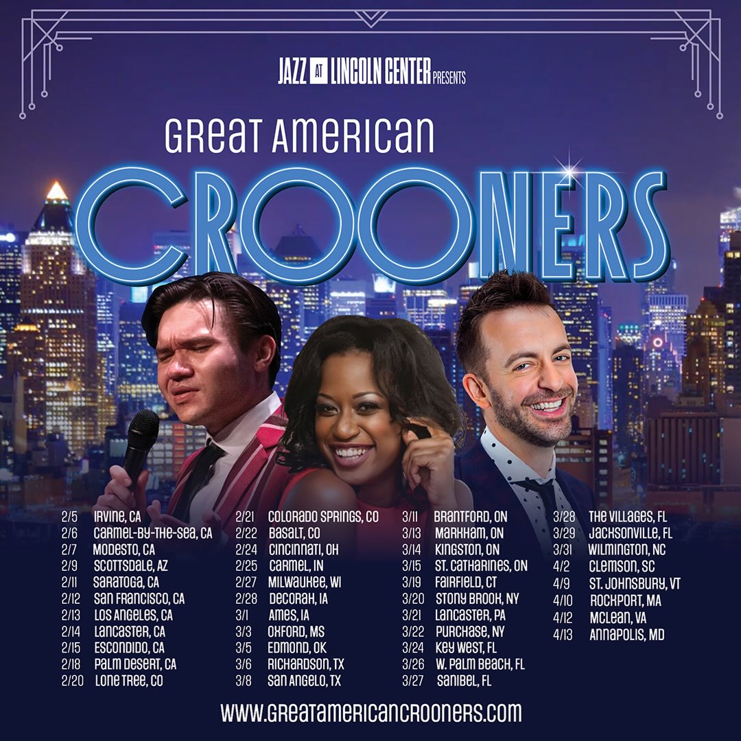 Benny Benack III Great American Crooners tour Poster 2027